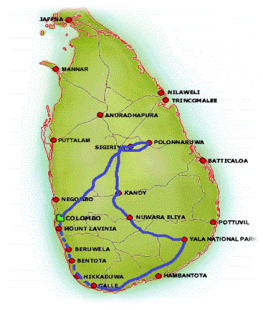 Unforgettable Sri Lanka - Map